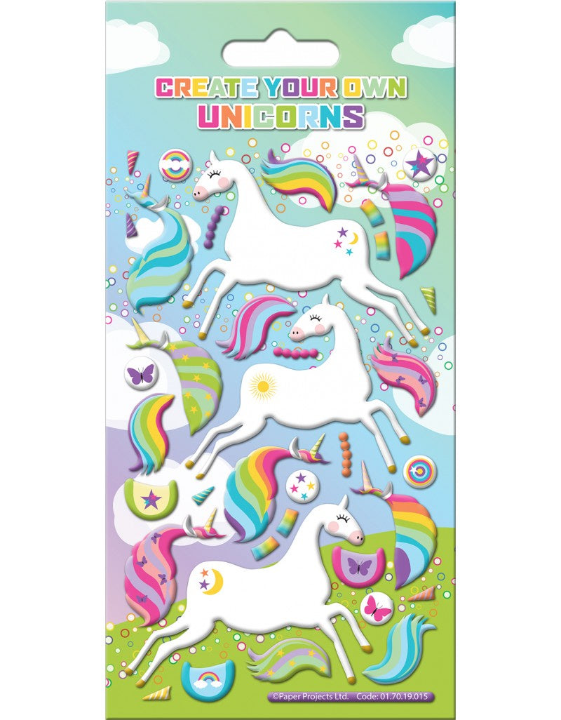 Create Your Own Unicorns Puffy Stickers